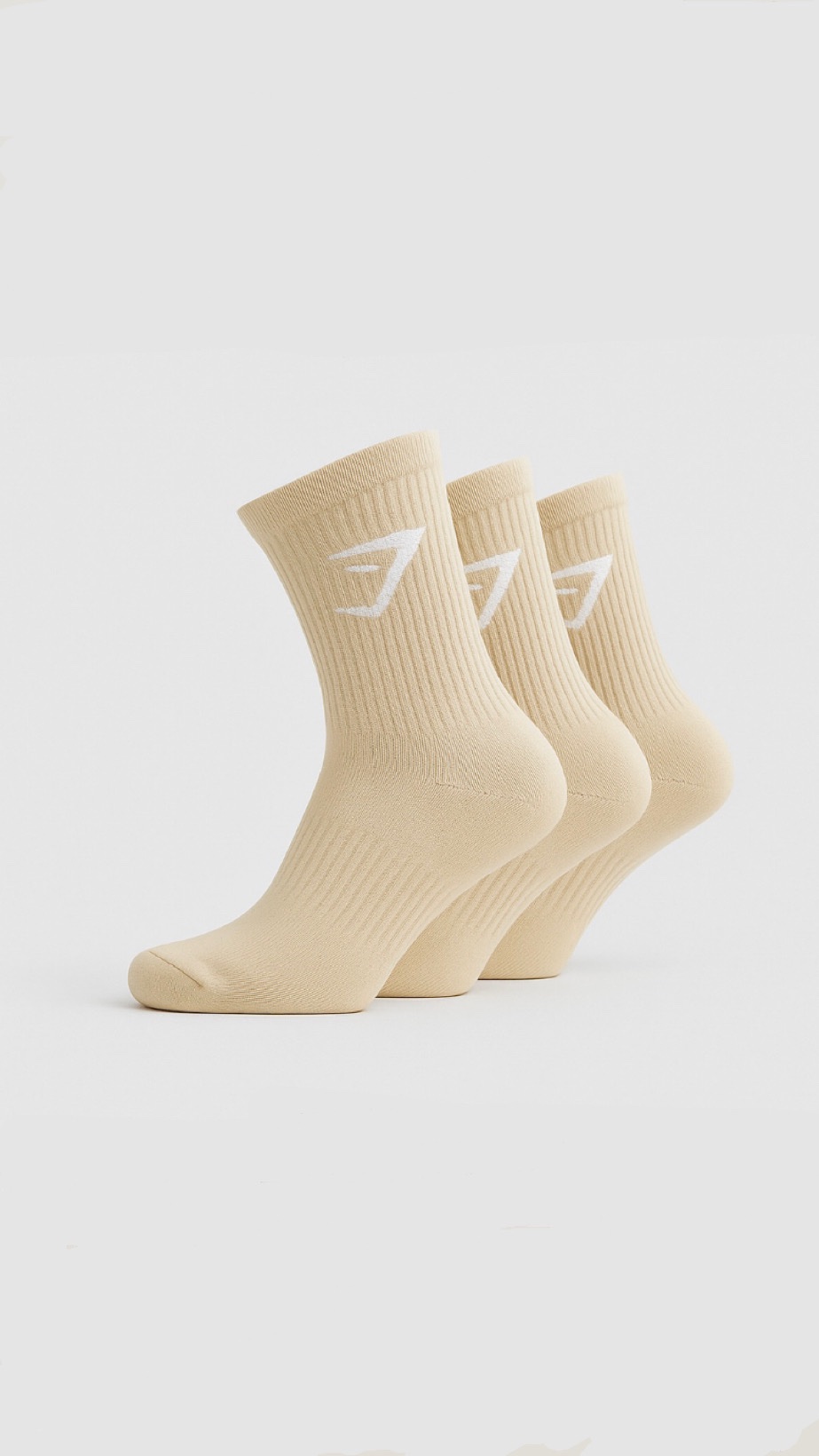 Crew socks - Beige - Image 2