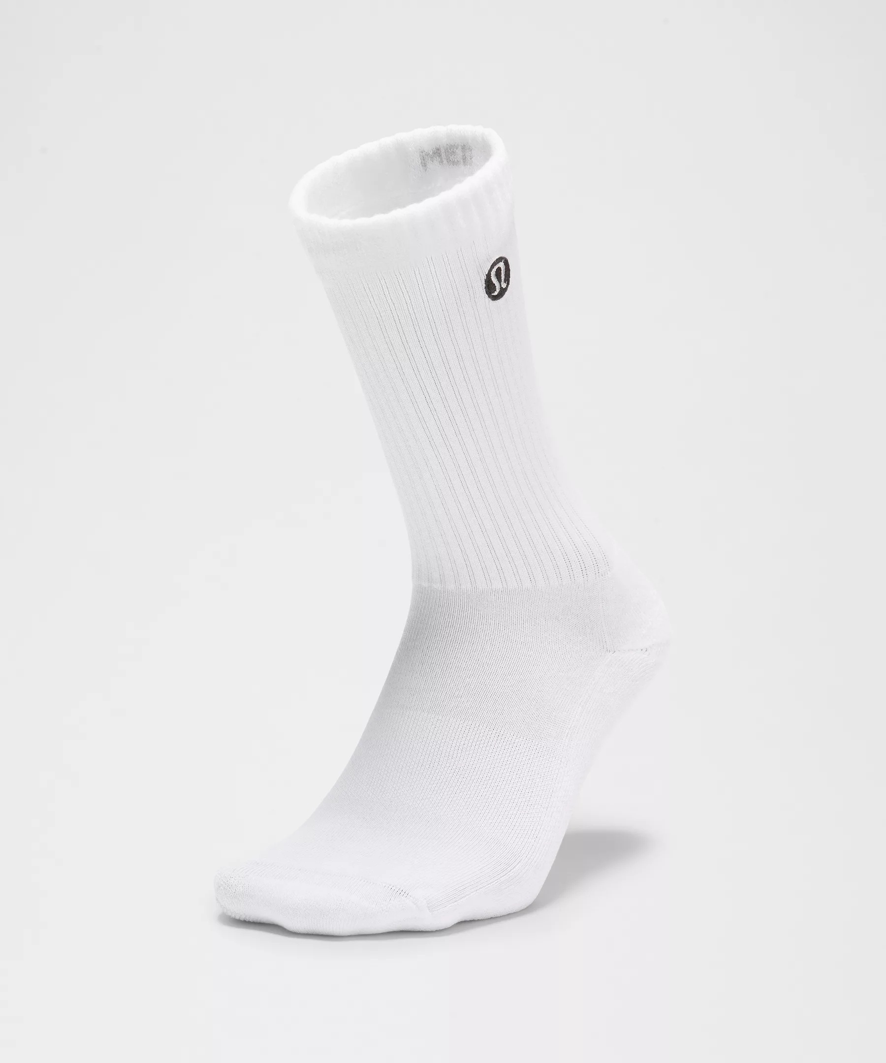Unisex Daily Essential Crew Socks - white