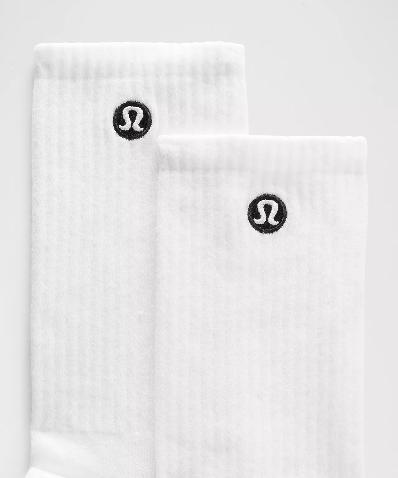 Unisex Daily Essential Crew Socks - white - Image 2